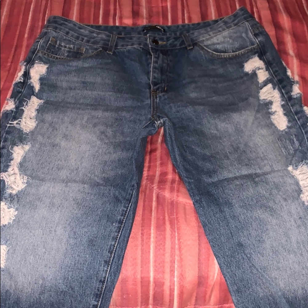 Ripped denim jeans